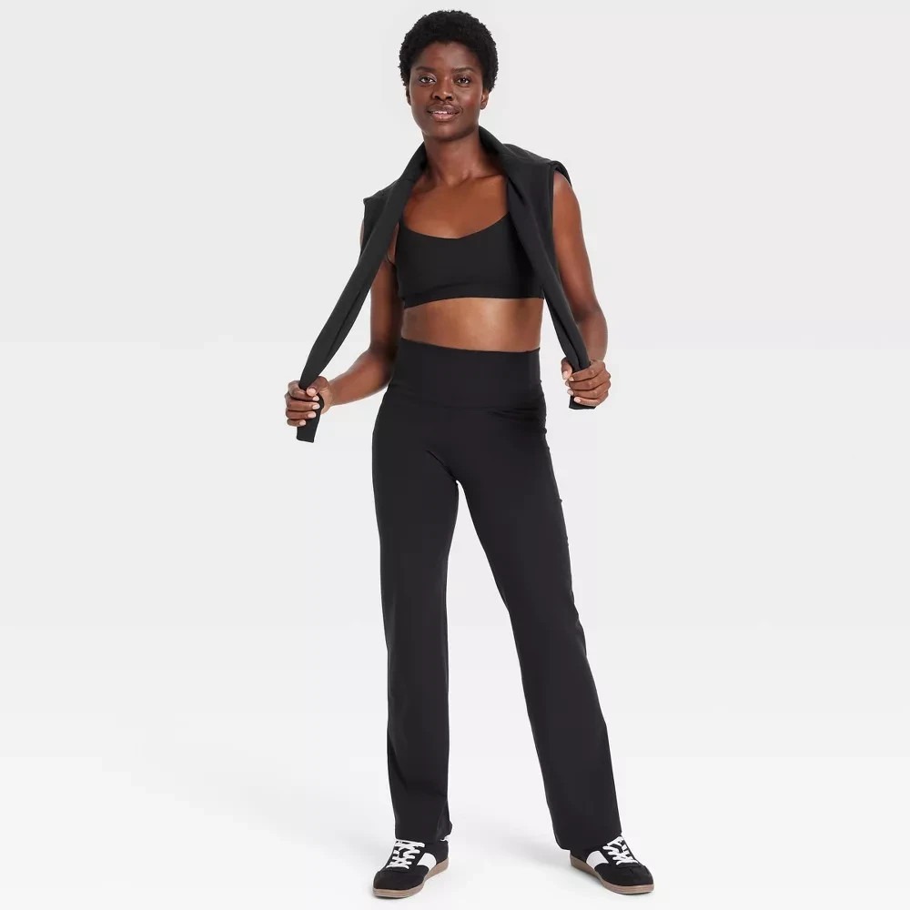 Women's Black Straight Leg Pants XS – All In Motion Brushed Sculpt Curvy